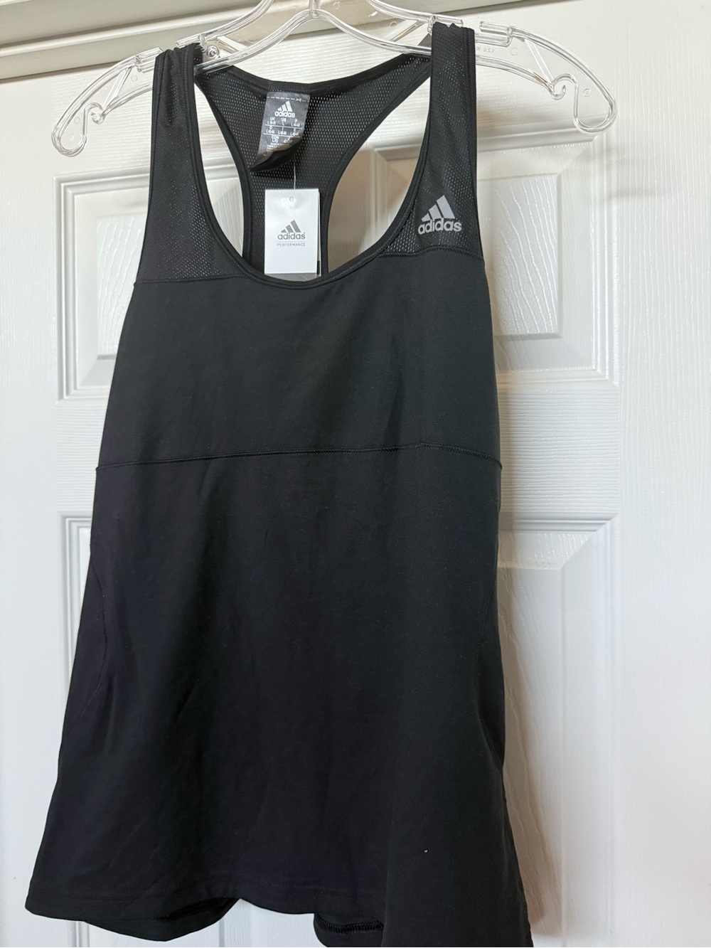adidas Black Mesh-Back Athletic Tank